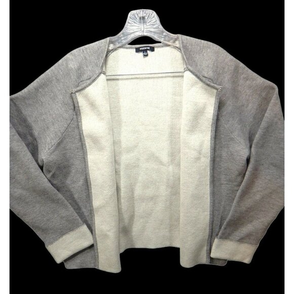 Premise Cardigan Sweater Womens Large Gray Hook & Eye Darted Warm Work Winter - Picture 3 of 11